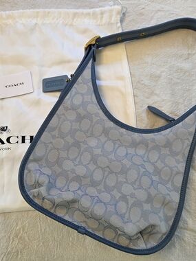 Coach Ergo Signature Hobo Shoulder Bag, Marble Blue Azure, NWT